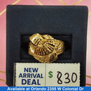 Women's Ring - Yellow Gold 18k (.750) 4.6 grams Size 20