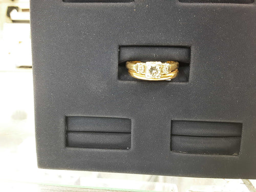 Ring - Engagement Set - Yellow Gold 14k (.585) 3.8 grams Size 20