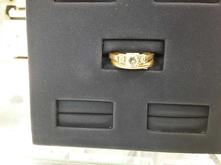 Ring - Engagement Set - Yellow Gold 14k (.585) 3.8 grams Size 20