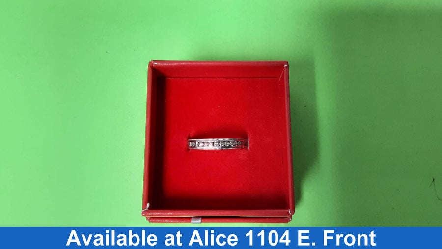 Ring - Wedding Band - White Gold 14k (.585) 2.7 grams Size 4