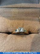 Women's Ring - Solitaire - Yellow Gold 14k (.585) 3.4 grams Size 6.5