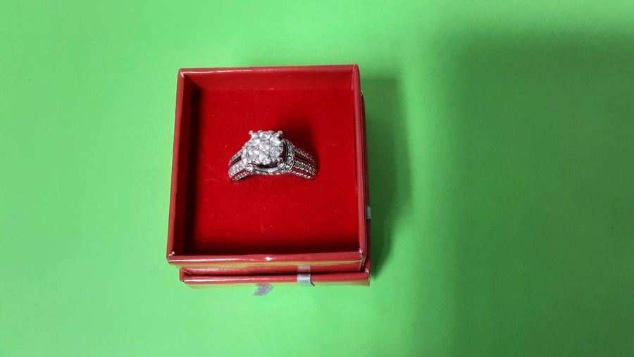 Ring - Engagement Set - White Gold 14k (.585) 8.1 grams Size 7.5