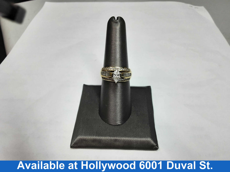 Ring - Engagement Set - Yellow Gold 14k (.585) 3.6 grams Size 8