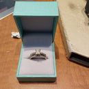 Ring - Wedding Set - White Gold 14k (.585) 4.9 grams Size 8
