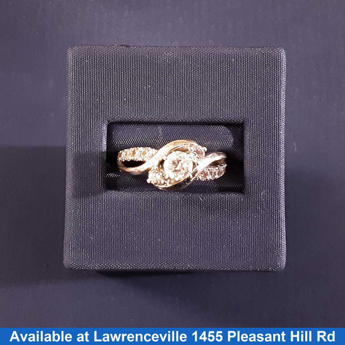 Women's Ring - Solitaire - White Gold 14k (.585) 4.4 grams Size 20