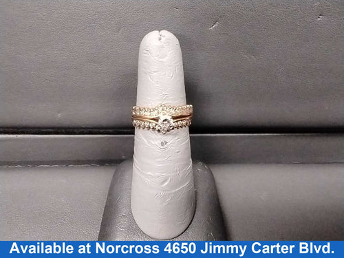 Ring - Wedding Set - Yellow Gold 14k (.585) 3.7 grams Size 6.5