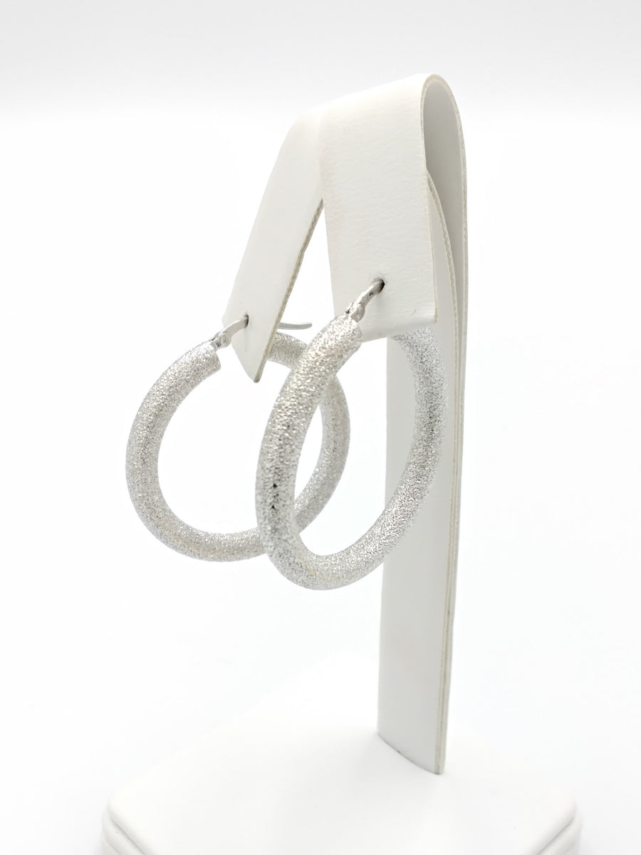 Bangle Earrings - White Gold 14k (.585) 6 grams