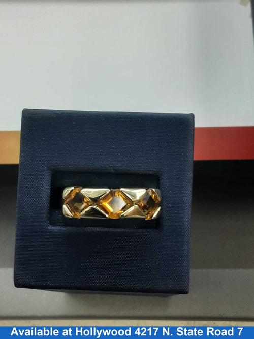 Women's Ring - Anniversary - Yellow Gold 14k (.585) 7.5 grams Size 9