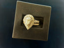 Ring - Wedding Set - White Gold 14k (.585) 7.2 grams Size 6