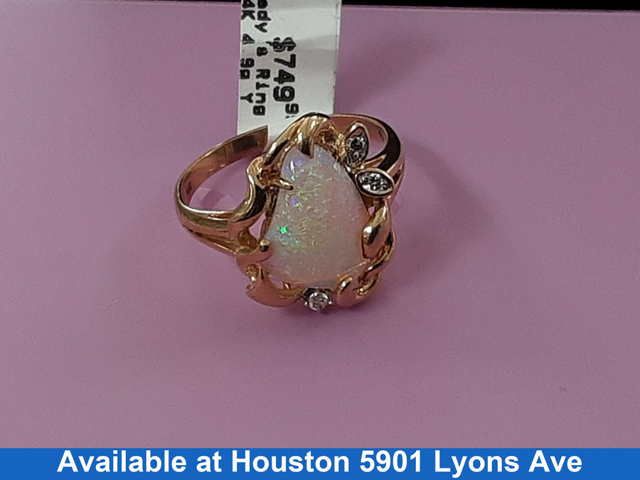 Women's Ring - Yellow Gold 14k (.585) 4.9 grams Size 10
