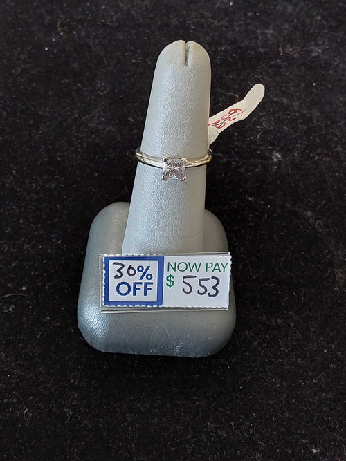 Ring - Engagement Set - White Gold 14k (.585) 2.4 grams Size 6.5