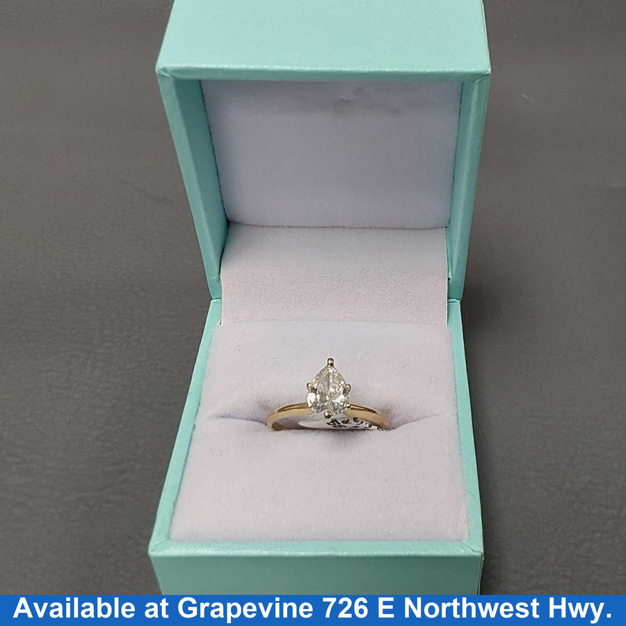 Women's Ring - Solitaire - Yellow Gold 14k (.585) 2.1 grams Size 7