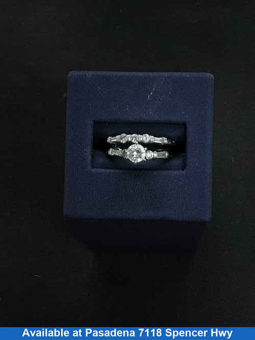Ring - Engagement Set - White Gold 14k (.585) 4.1 grams Size 20