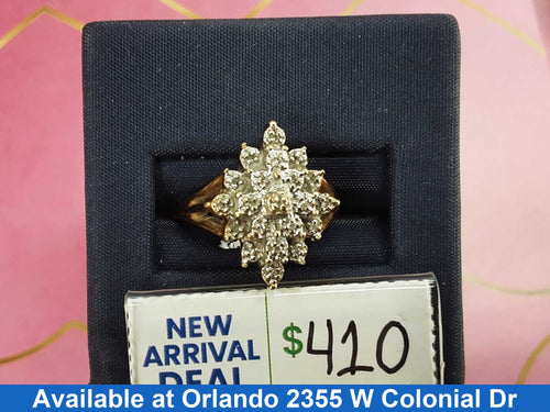 Women's Ring - Yellow Gold 10k (.417) 3.9 grams Size 20
