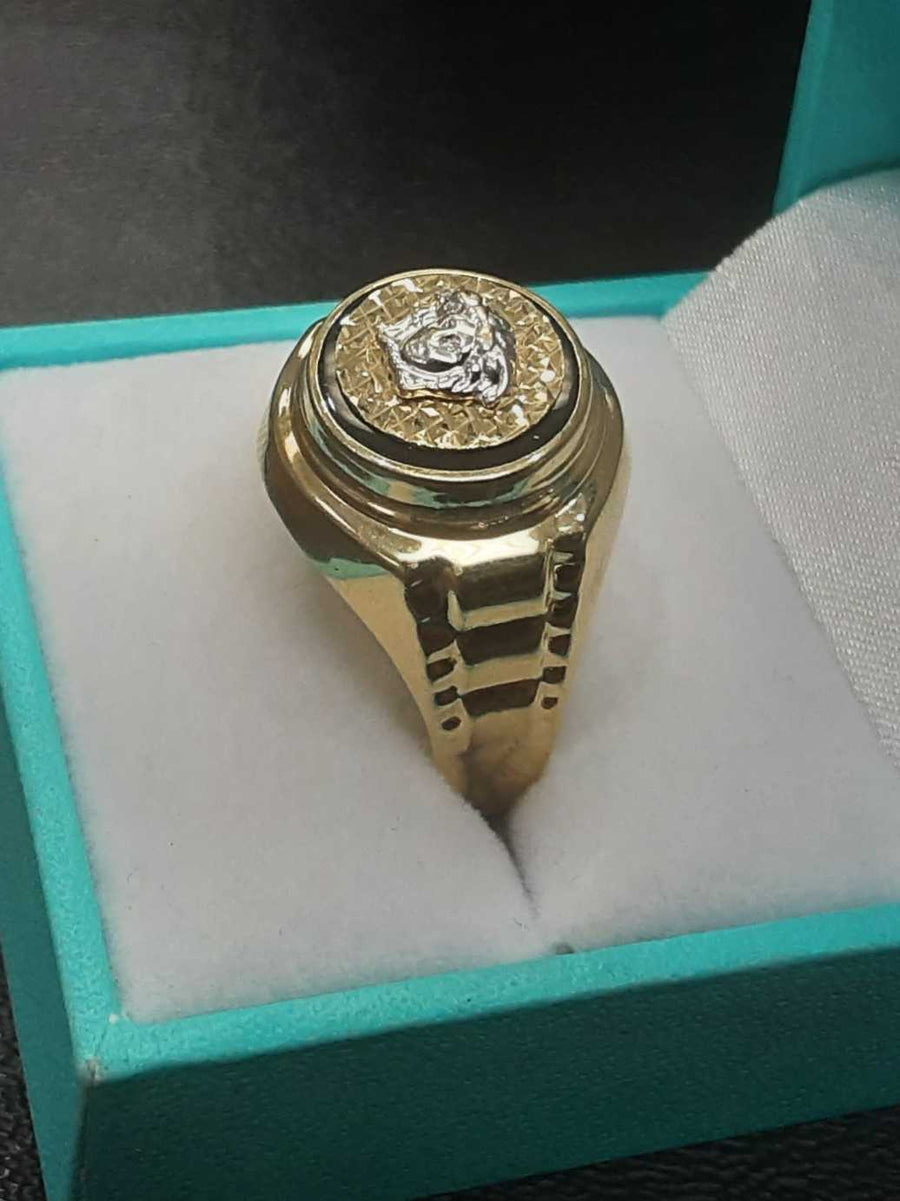 Men's Ring - Yellow Gold 14k (.585) 6.4 grams Size 12.5