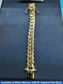 Cuban Link Bracelet - Yellow Gold 10k (.417) 128.3 grams 7 inch