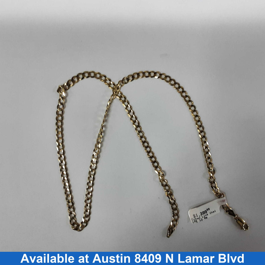 Cuban Link Chain - Yellow Gold 10k (.417) 12 grams 20 inch