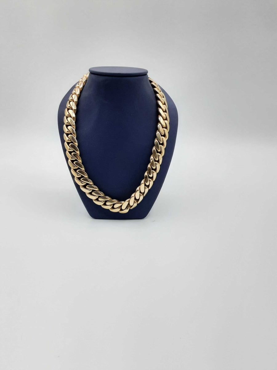 Cuban Link Chain - Yellow Gold 10k (.417) 322.9 grams 22 inch