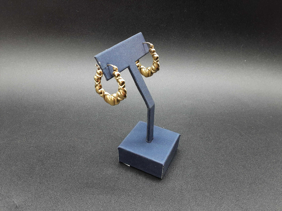 Hoop Earrings - Yellow Gold 10k (.417) 2.4 grams