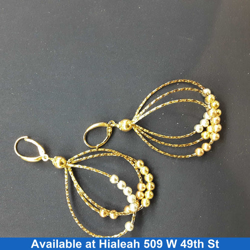 Shrimp Earrings - Tricolor Gold 18k (.750) 5.6 grams