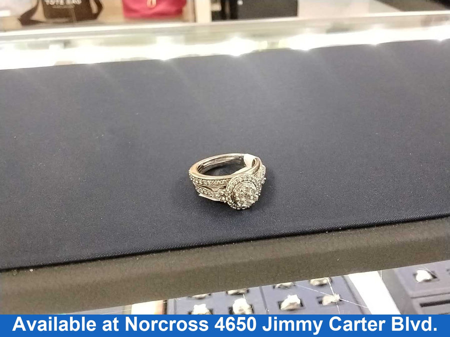 Ring - Engagement Set - White Gold 10k (.417) 5.8 grams Size 7