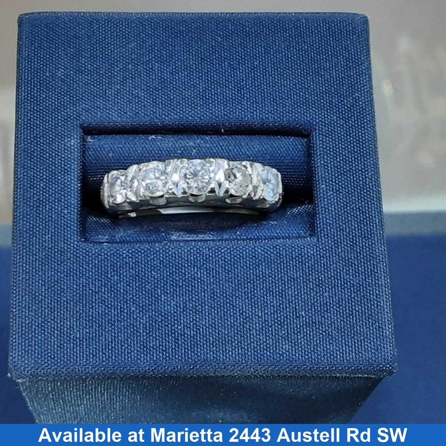 Women's Ring - Anniversary - White Gold 10k (.417) 2.7 grams Size 20