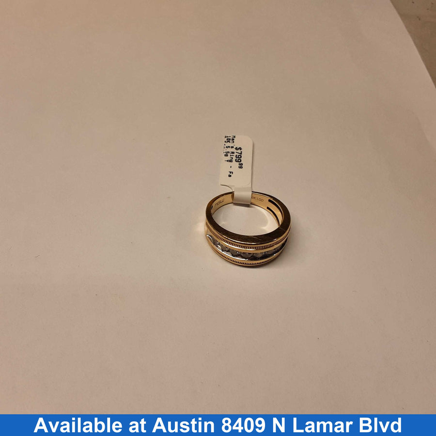 Men's Ring - Yellow Gold 10k (.417) 5.5 grams Size 10