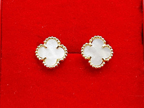 Double Stud Earring - Yellow Gold 18k (.750) 2.2 grams