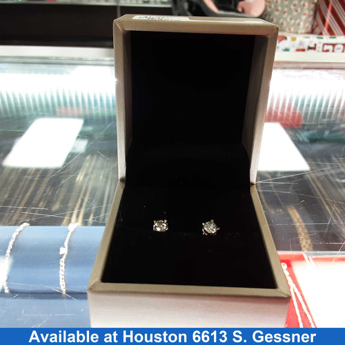 Double Stud Earrings - White Gold 14k (.585) 1.5 grams