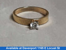 Women's Ring - Solitaire - Yellow Gold 14k (.585) 3.2 grams Size 7.5