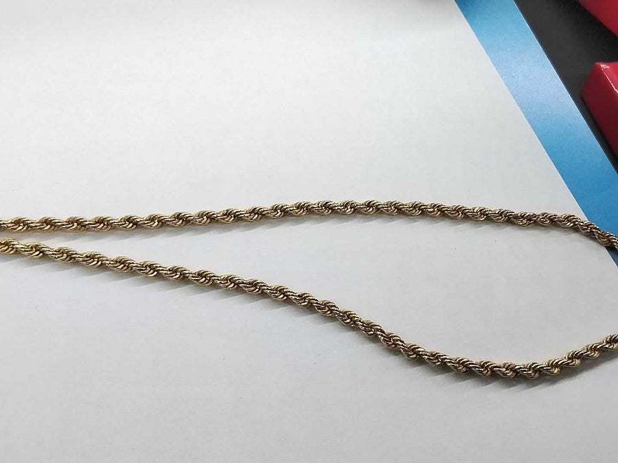 Rope Chain - Yellow Gold 10k (.417) 6.7 grams 27 inch