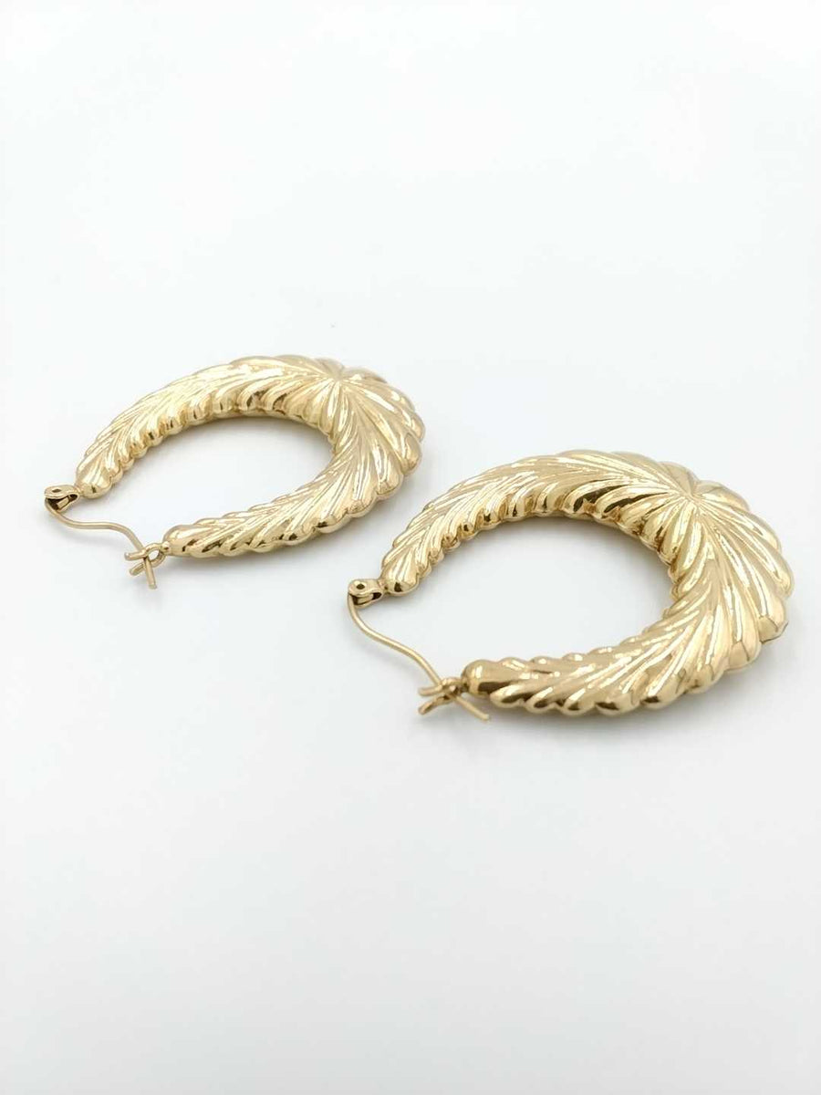 Shrimp Earrings - Yellow Gold 10k (.417) 4.6 grams