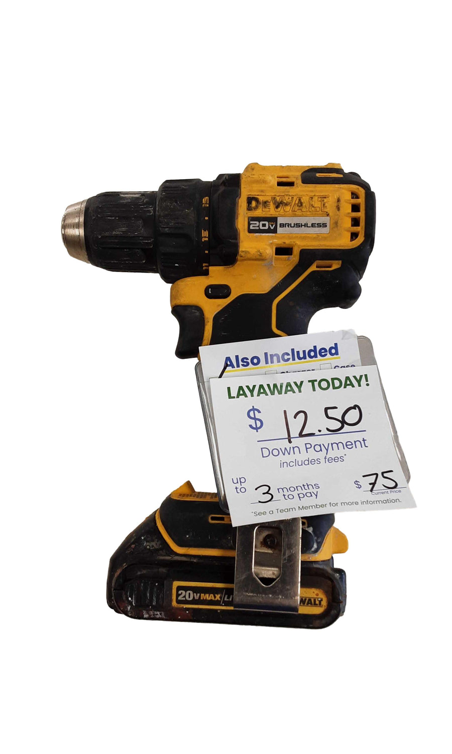 Dewalt Dcd793 Yellow Cordless Standard Drill