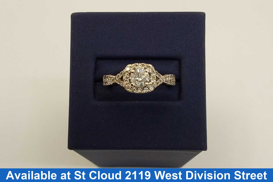 Ring - Wedding Set - White Gold 14k (.585) 3.67 grams Size 6.5