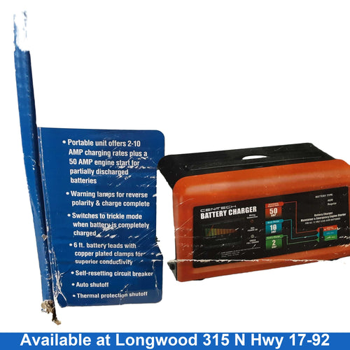 Cen-tech 60653 Red Battery Charger