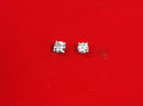 Double Stud Earring - White Gold 14k (.585) 0.2 grams