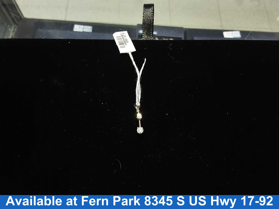Diamond Pendant - Yellow Gold 14k (.585) 0.9 grams