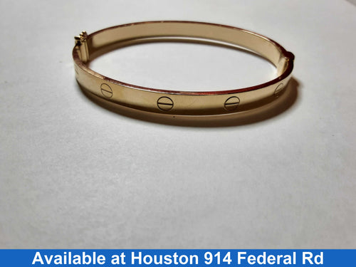 Bangle Bracelet - Yellow Gold 10k (.417) 9.9 grams 7 inch