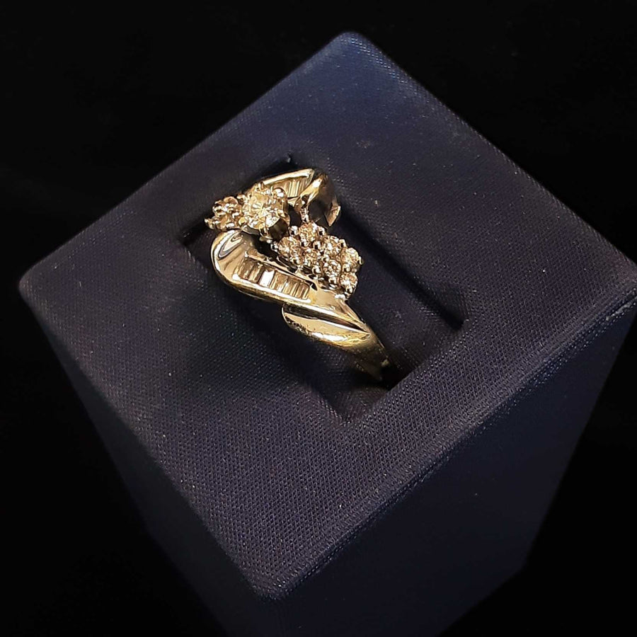 Ring - Engagement Set - White Gold 14k (.585) 4.8 grams Size 7