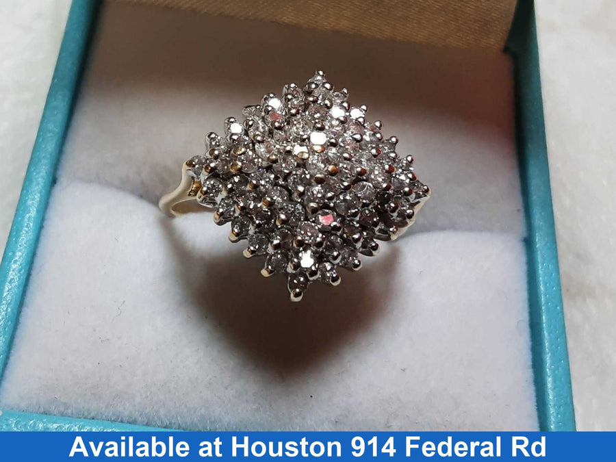Women's Ring - Yellow Gold 14k (.585) 3.9 grams Size 20
