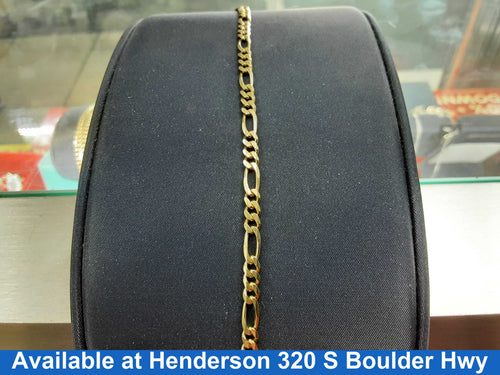 Figaro Bracelet - Yellow Gold 14k (.585) 5 grams 1 inch