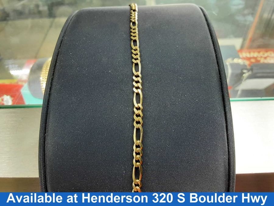 Figaro Bracelet - Yellow Gold 14k (.585) 5 grams 1 inch