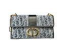 Christian Dior 30 Montaigne East West Bag With Denim Blue Purse / Handbag