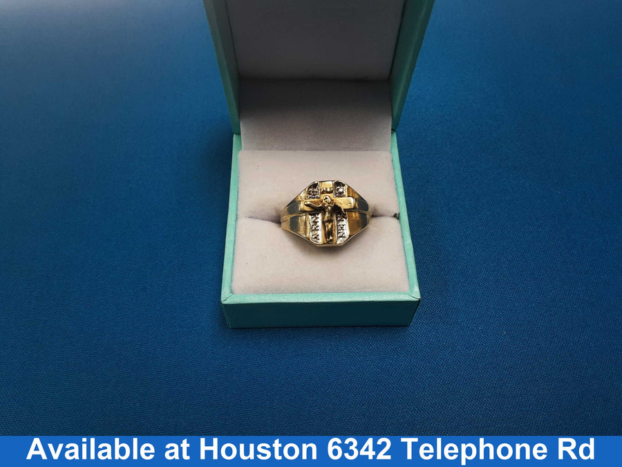 Men's Ring - Yellow Gold 10k (.417) 4.2 grams Size 11