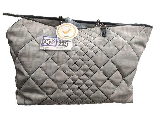 Fendi Totes Zucca Ff Roll Tote White Purse / Handbag