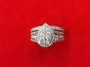 Ring - Engagement Set - White Gold 14k (.585) 6.1 grams Size 7.5