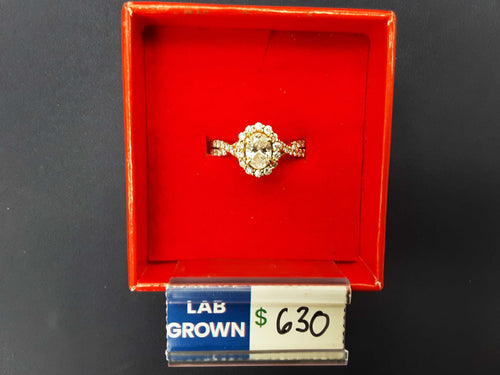 Ring - Engagement Set - Yellow Gold 14k (.585) 3.4 grams Size 7