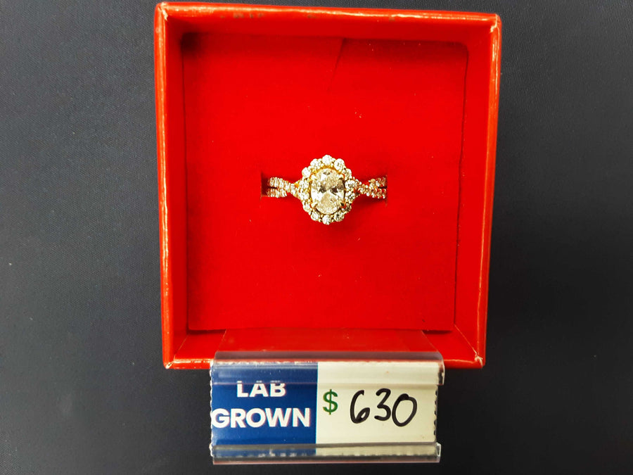 Ring - Engagement Set - Yellow Gold 14k (.585) 3.4 grams Size 7