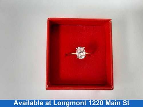 Women's Ring - Solitaire - Yellow Gold 14k (.585) 2 grams Size 6