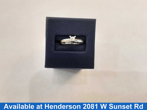 Women's Ring - Solitaire - White Gold 14k (.585) 2.6 grams Size 7.5